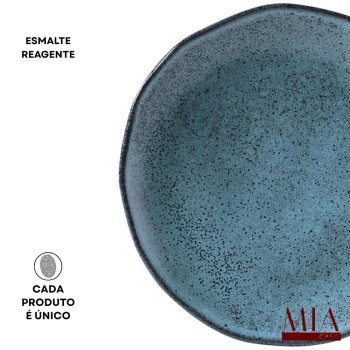 Prato de Sobremesa Orgânico Stoneware Petroleum Porto Brasil