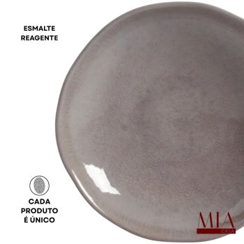 Prato Fundo Orgânico Stoneware Shimeji Porto Brasil