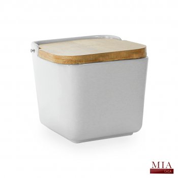 Saleiro para Mesa com Tampa em Bambu