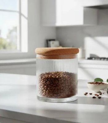 Pote em Vidro e Cortiça Essência 450ML