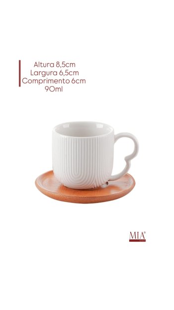 Xicara para Café com pires Linha Oásis 90ML