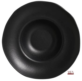 Prato de Massa Orgânico Preto Matte 28cm 450ml