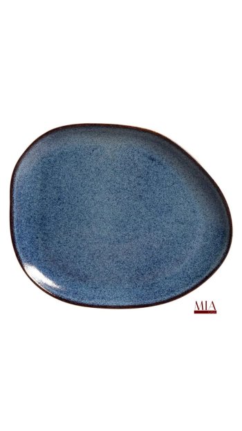 Prato Raso Oval Orgânico Titanium 31x24cm