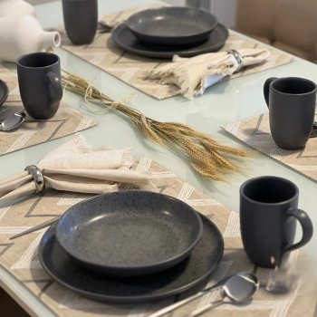 Caneca Flat 350 Ml Chumbo Acetinado