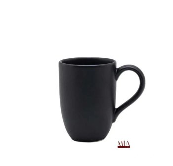 Caneca Flat 350 Ml Preto Acetinado