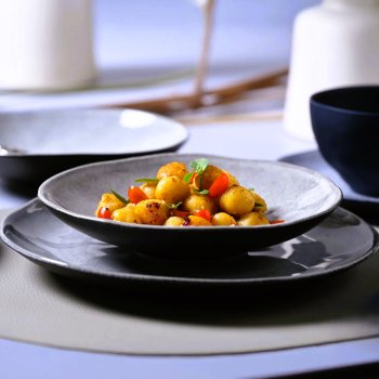 Prato Fundo Orgânico Concreto Ø21,2cm 600ml