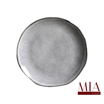 Prato de Sobremesa Orgânico Concreto Ø19,5cm