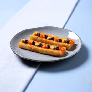 Prato de Sobremesa Orgânico Concreto Ø19,5cm